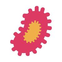 Illustrations of Simple Shapes of Various Virus Icons and Pictograms vector