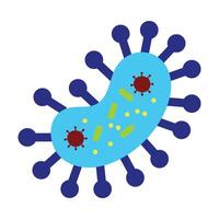 Illustrations of Simple Shapes of Various Virus Icons and Pictograms vector