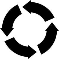 Recycle icon illustrating eco-friendly practices, suitable for environmental initiatives and sustainability projects vector
