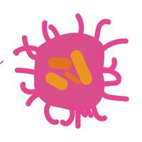 Illustrations of Simple Shapes of Various Virus Icons and Pictograms vector