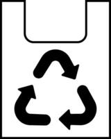 Recycle icon illustrating eco-friendly practices, suitable for environmental initiatives and sustainability projects vector