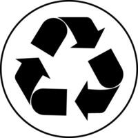 Recycle icon illustrating eco-friendly practices, suitable for environmental initiatives and sustainability projects vector