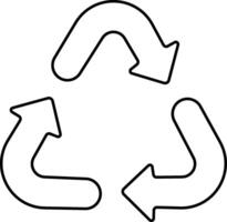 Recycle icon illustrating eco-friendly practices, suitable for environmental initiatives and sustainability projects vector