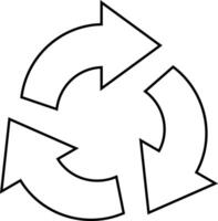 Recycle icon illustrating eco-friendly practices, suitable for environmental initiatives and sustainability projects vector