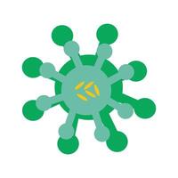 Illustrations of Simple Shapes of Various Virus Icons and Pictograms vector