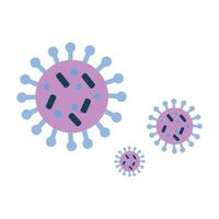 Illustrations of Simple Shapes of Various Virus Icons and Pictograms vector