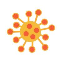 Illustrations of Simple Shapes of Various Virus Icons and Pictograms vector