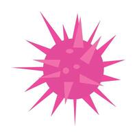 Illustrations of Simple Shapes of Various Virus Icons and Pictograms vector