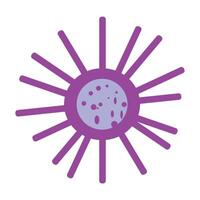 Illustrations of Simple Shapes of Various Virus Icons and Pictograms vector