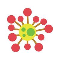 Illustrations of Simple Shapes of Various Virus Icons and Pictograms vector
