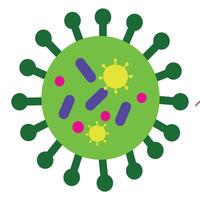Illustrations of Simple Shapes of Various Virus Icons and Pictograms vector
