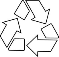 Recycle icon illustrating eco-friendly practices, suitable for environmental initiatives and sustainability projects vector