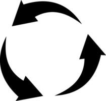 Recycle icon illustrating eco-friendly practices, suitable for environmental initiatives and sustainability projects vector