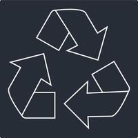 Recycle Icon Illustration Simple vector