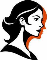 A captivating stencil of a beautiful girl. AI-generated. vector