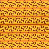 pizza seamless pattern with repeating triangular slice shapes vector