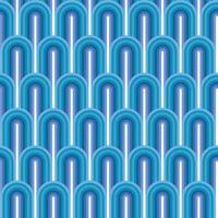 seamless repeating pattern of blue waves in 3d style vector