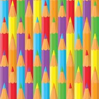 seamless repeating pattern collection of colored pencils vector