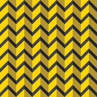 seamless repeating pattern of 3d style zig zag broken lines in yellow and black vector