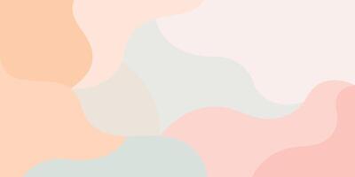 Abstract background with dynamic wavy shapes, Colorful minimal wavy background with soft color vector