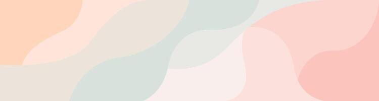 Abstract background with dynamic wavy shapes, Colorful minimal wavy background with soft color vector