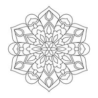 Creativity Mandala of Coloring Book Page or Paper Cutting for Kids vector