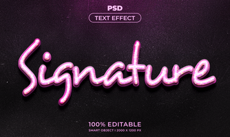 Signature Text Effect psd