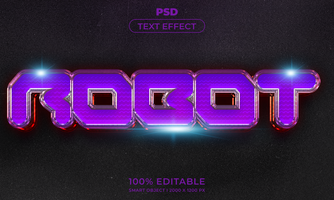 Robot Text Effect psd