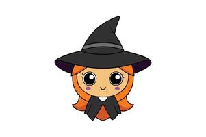 High-quality witch illustration for Halloween - perfect for digital and print projects vector
