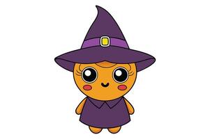High-quality witch illustration for Halloween - perfect for digital and print projects vector