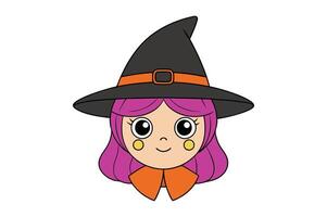High-quality witch illustration for Halloween - perfect for digital and print projects vector