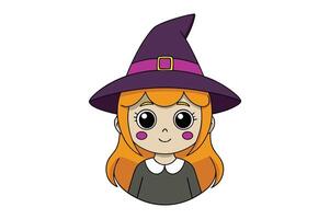 High-quality witch illustration for Halloween - perfect for digital and print projects vector