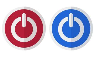Power button on off icon isolated on white background. vector