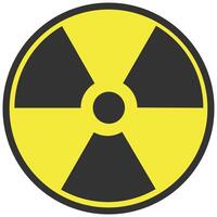 Radioactive hazard sign isolated on white background. vector