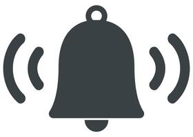 Ringing bell notification alert icon isolated on white background. vector
