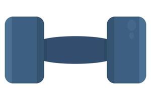 Flat dumbbell illustration isolated on white background. vector