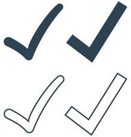 Checkmark icon isolated on white background. vector