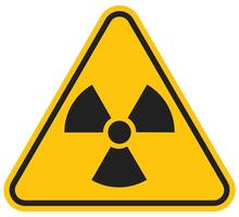 Radiation triangular sign isolated on white background. vector