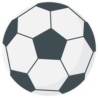 Soccer ball icon in flat style isolated on white background. vector