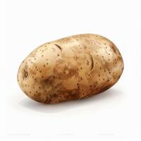 Potato isolated on white background photo
