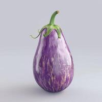 Eggplant isolated on white background photo
