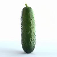Cucumber isolated on white background photo