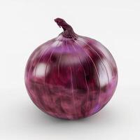 Red onion isolated on white background photo