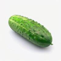 Cucumber isolated on white background photo
