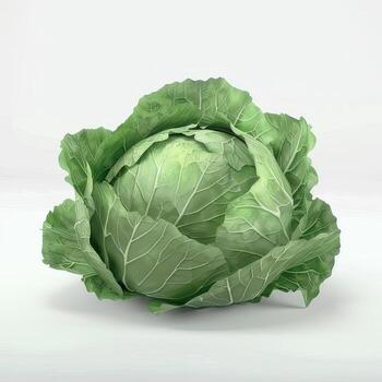 Cabbage isolated on white background photo