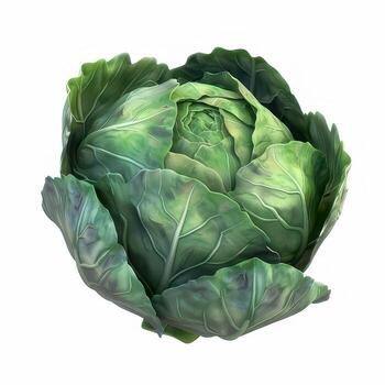 Cabbage isolated on white background photo