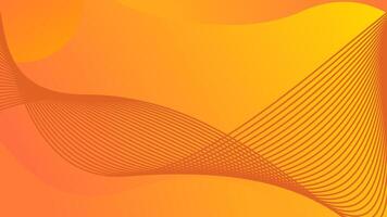 Orange gradient abstract wireframe background design vector