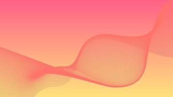 Abstract wire frame pink and orange gradient background vector