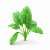 Spinach isolated on white background photo