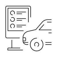 Drive through line icon isolated on white background from fast food collection. vector